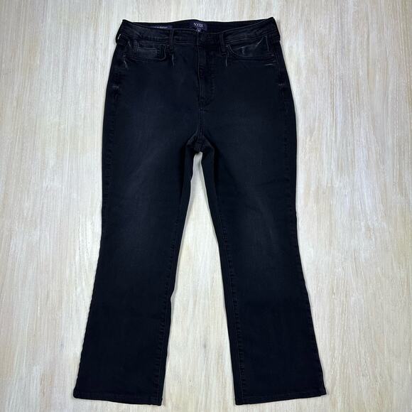 NYDJ Black Slim Bootcut Sure Stretch LiftxTuck Technology High Rise Jeans 12 - Picture 1 of 14